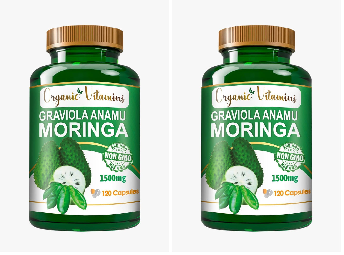 Graviola Soursop Green Superfood Capsules — Pack of 2 (240 Count)