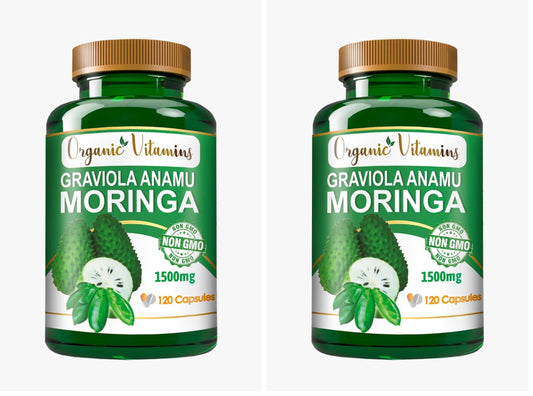 Graviola Soursop Green Superfood Capsules — Pack of 2 (240 Count)