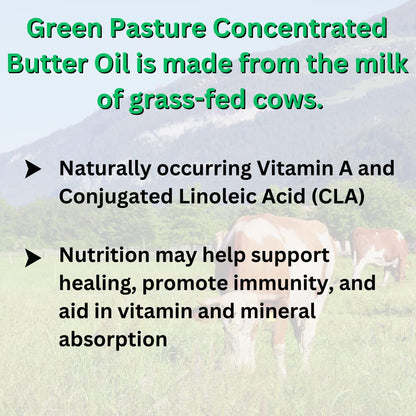 Green Pasture Fermented Cod Liver Oil & Butter Oil Blend – 120 Capsules