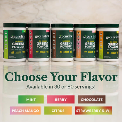 Greens First Original Greens Powder – Peach Mango | 60 Servings - Calm Era
