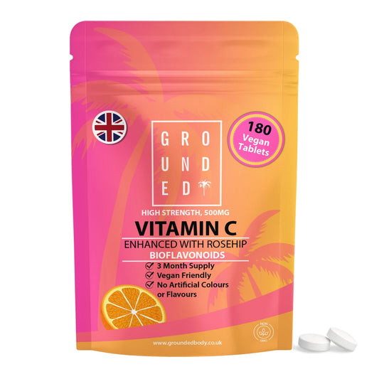Grounded Vitamin C 500mg with Rosehip & Bioflavonoids
