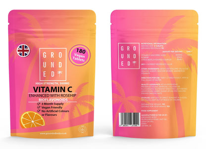 Grounded Vitamin C 500mg with Rosehip & Bioflavonoids