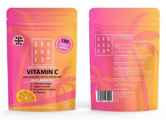 Grounded Vitamin C 500mg with Rosehip & Bioflavonoids