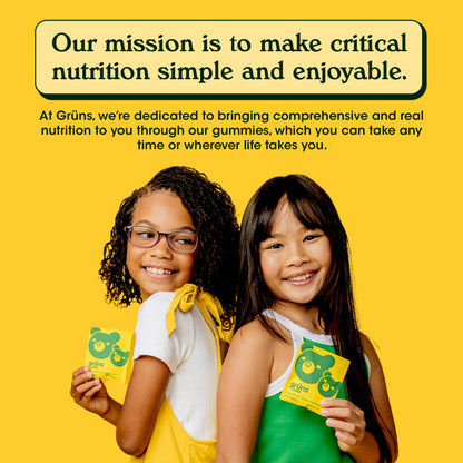 Grüns Multivitamin for Kids – Sugar-Free Super Greens Gummies 28ct