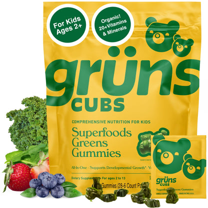 Grüns Kids Multivitamin Gummies – Super Greens 28ct