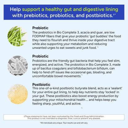 Gundry MD Bio Complete 3 – Prebiotic, Probiotic & Postbiotic 30-Day Supply