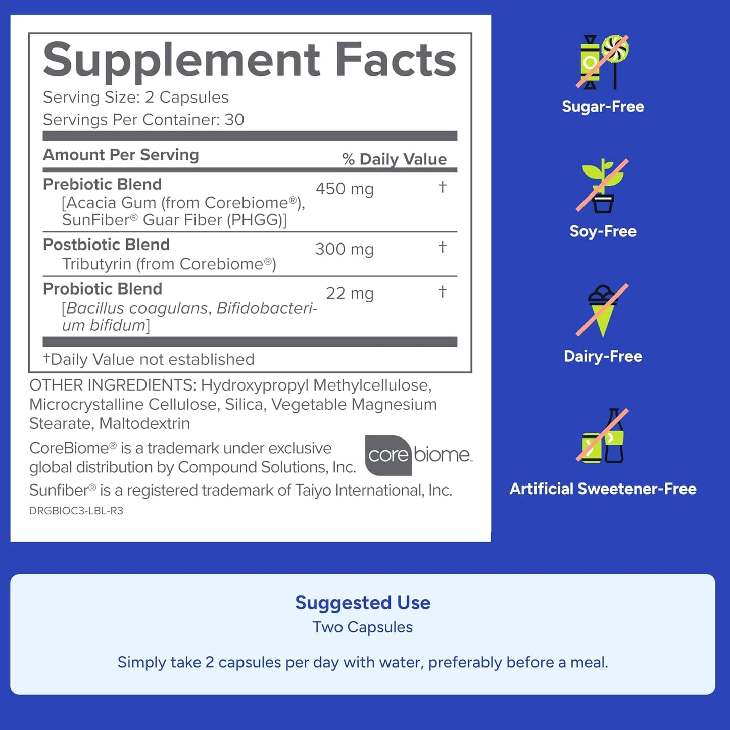 Gundry MD Bio Complete 3 – Prebiotic, Probiotic & Postbiotic 90-Day Supply