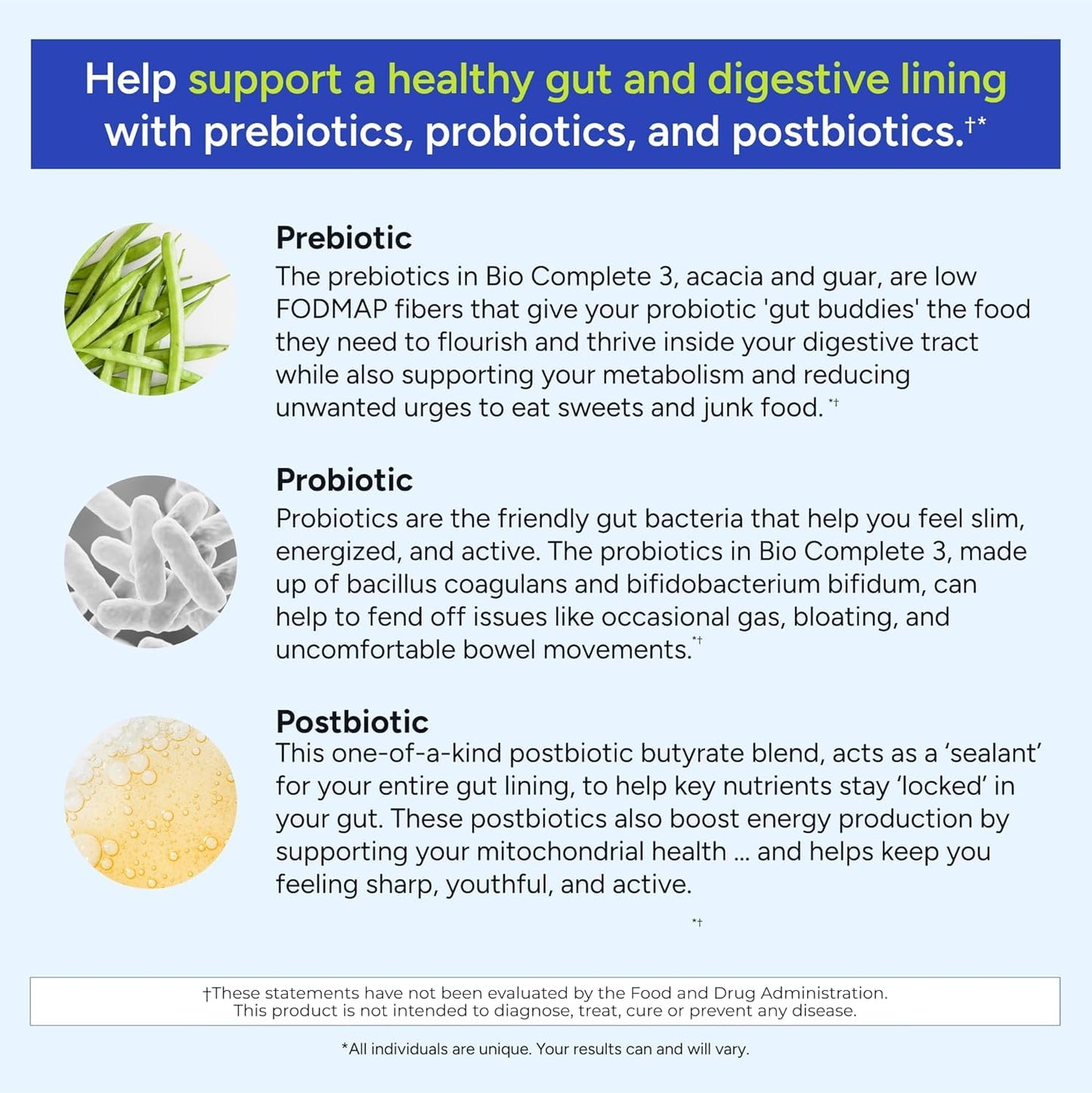 Gundry MD Bio Complete 3 – Prebiotic, Probiotic & Postbiotic 90-Day Supply