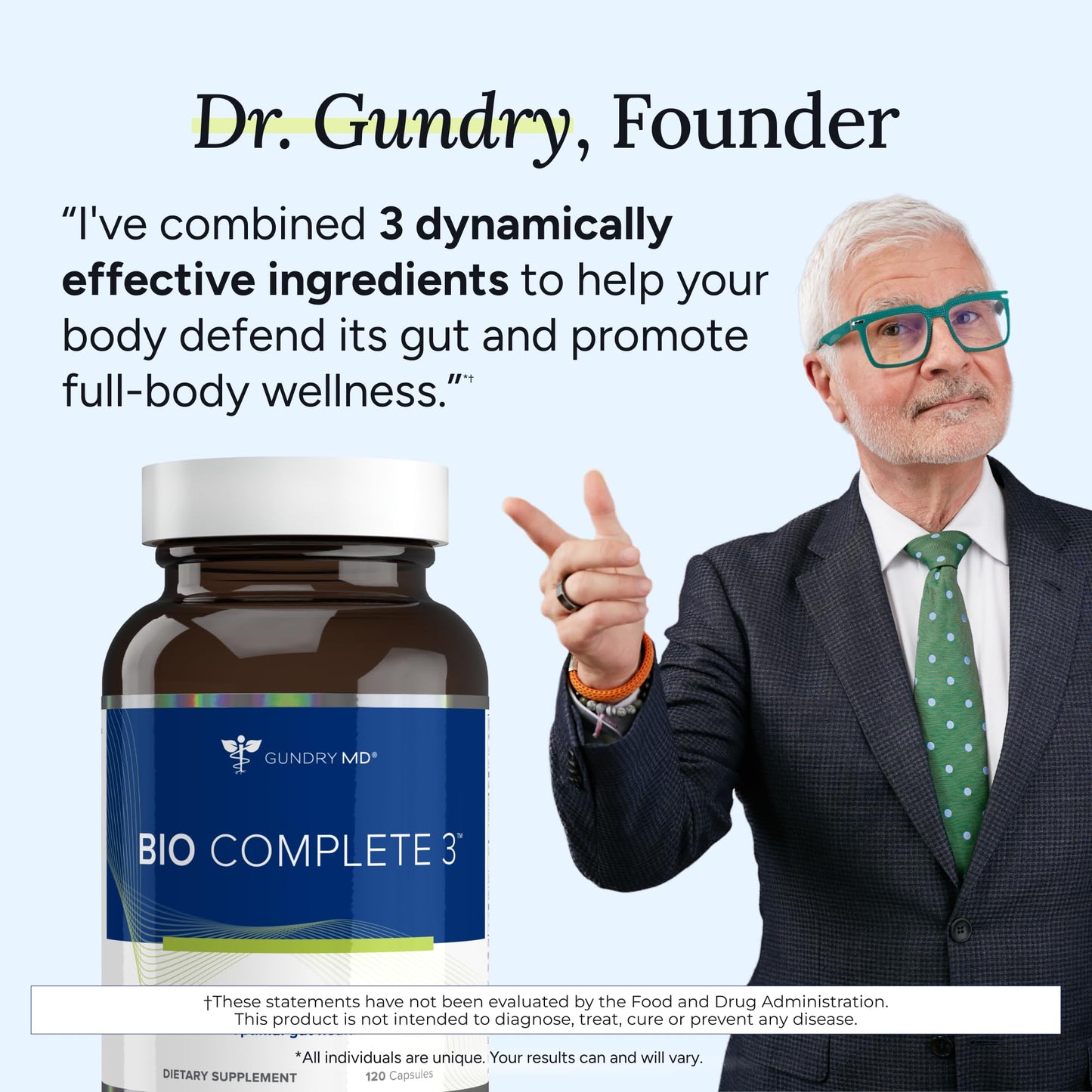Gundry MD Bio Complete 3 – Prebiotic, Probiotic & Postbiotic 30-Day Supply