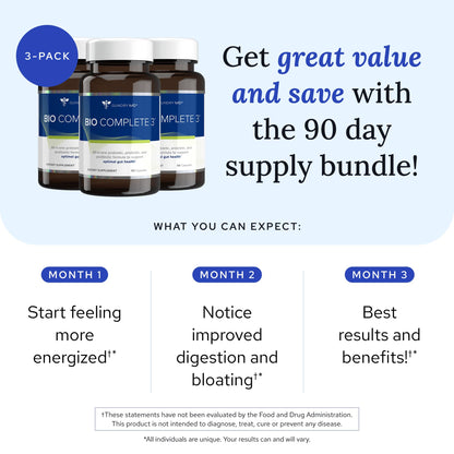 Gundry MD Bio Complete 3 – Prebiotic, Probiotic & Postbiotic 90-Day Supply