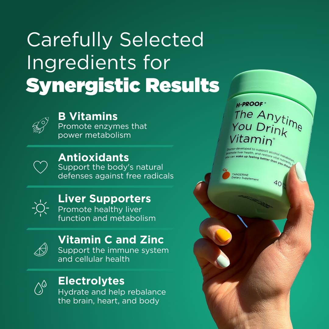 H-PROOF The Anytime You Drink Vitamin, 40 Lemonade Chewables