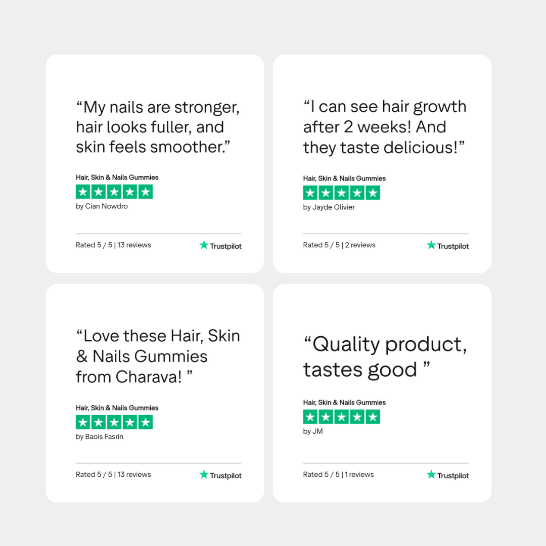 Charava Hair, Skin & Nails Gummies with Biotin