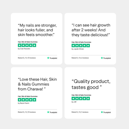 Charava Hair, Skin & Nails Gummies with Biotin
