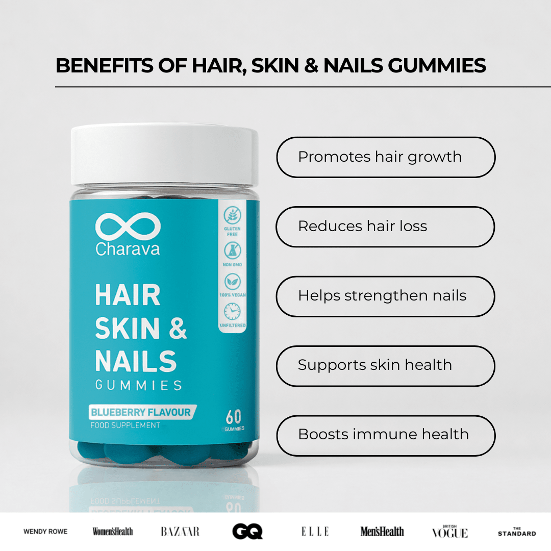 Charava Hair, Skin & Nails Gummies with Biotin