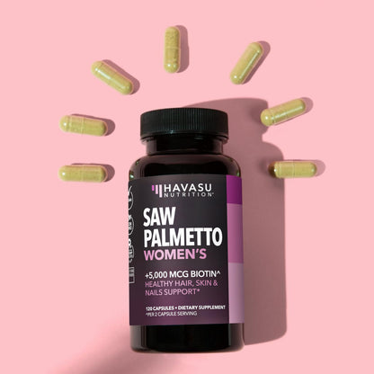 HAVASU Saw Palmetto 1500mg with Biotin 5000mcg | 120ct | Hair & Nails