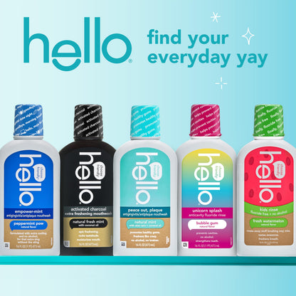 Hello Peace Out Plaque Mouthwash — Fluoride-Free, Alcohol-Free, 3 x 16oz - Calm Era