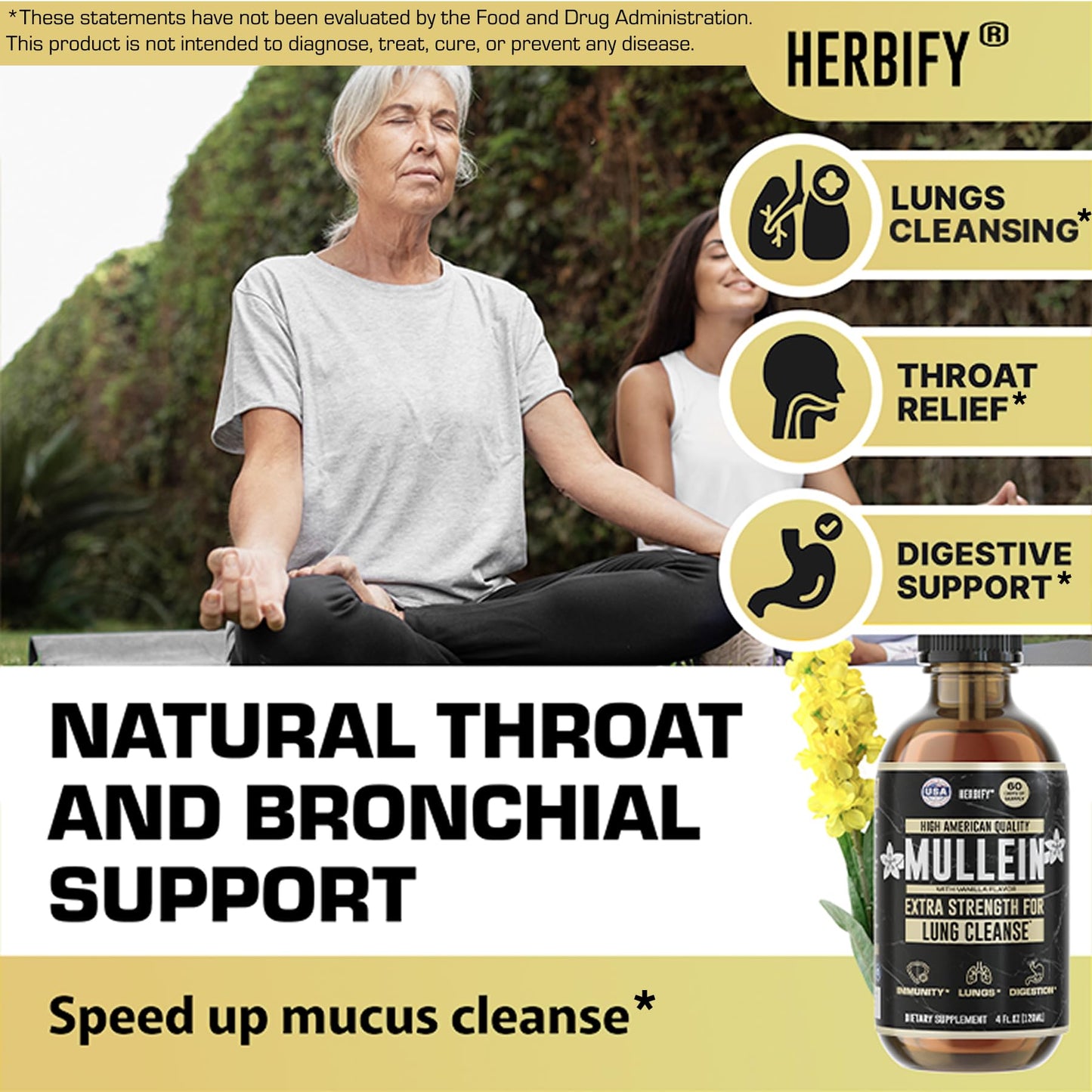 Herbify Mullein Drops – Vanilla 4oz
