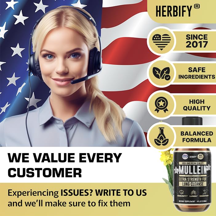 Herbify Mullein Drops – Vanilla 4oz