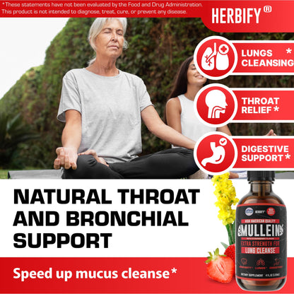 Herbify Mullein Drops – Strawberry 4oz