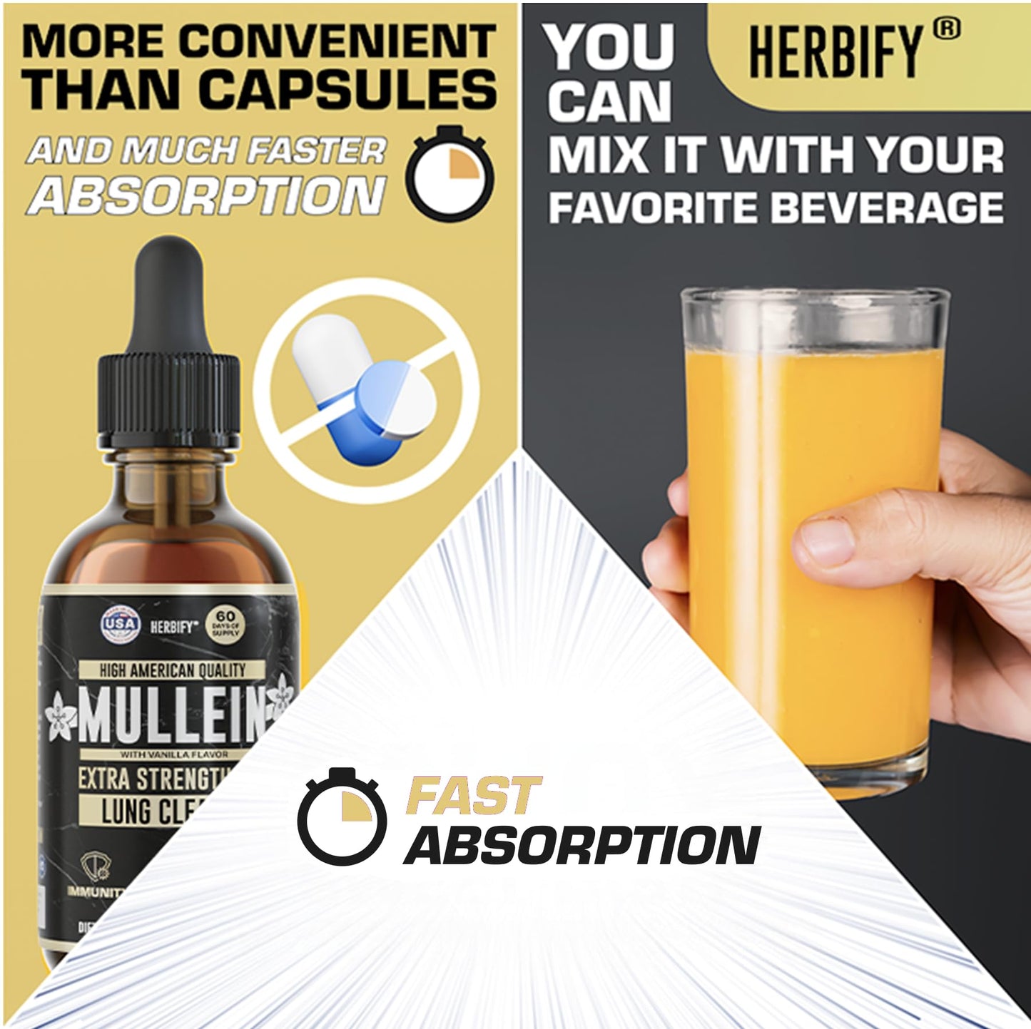 Herbify Mullein Drops – Vanilla 4oz