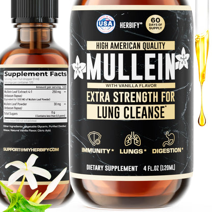 Herbify Mullein Drops – Vanilla 4oz