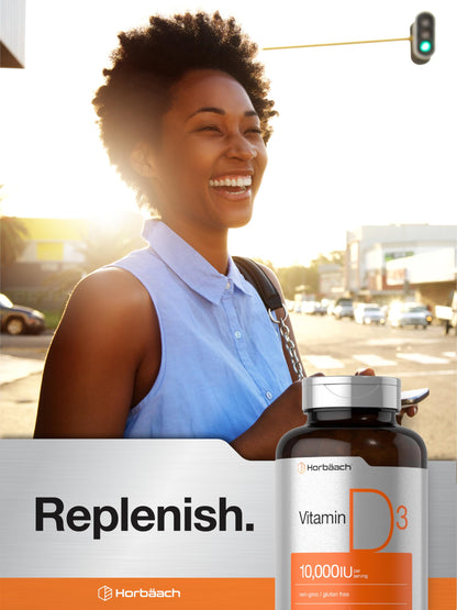 Horbaach Vitamin D3 10,000 IU — 500 Softgels