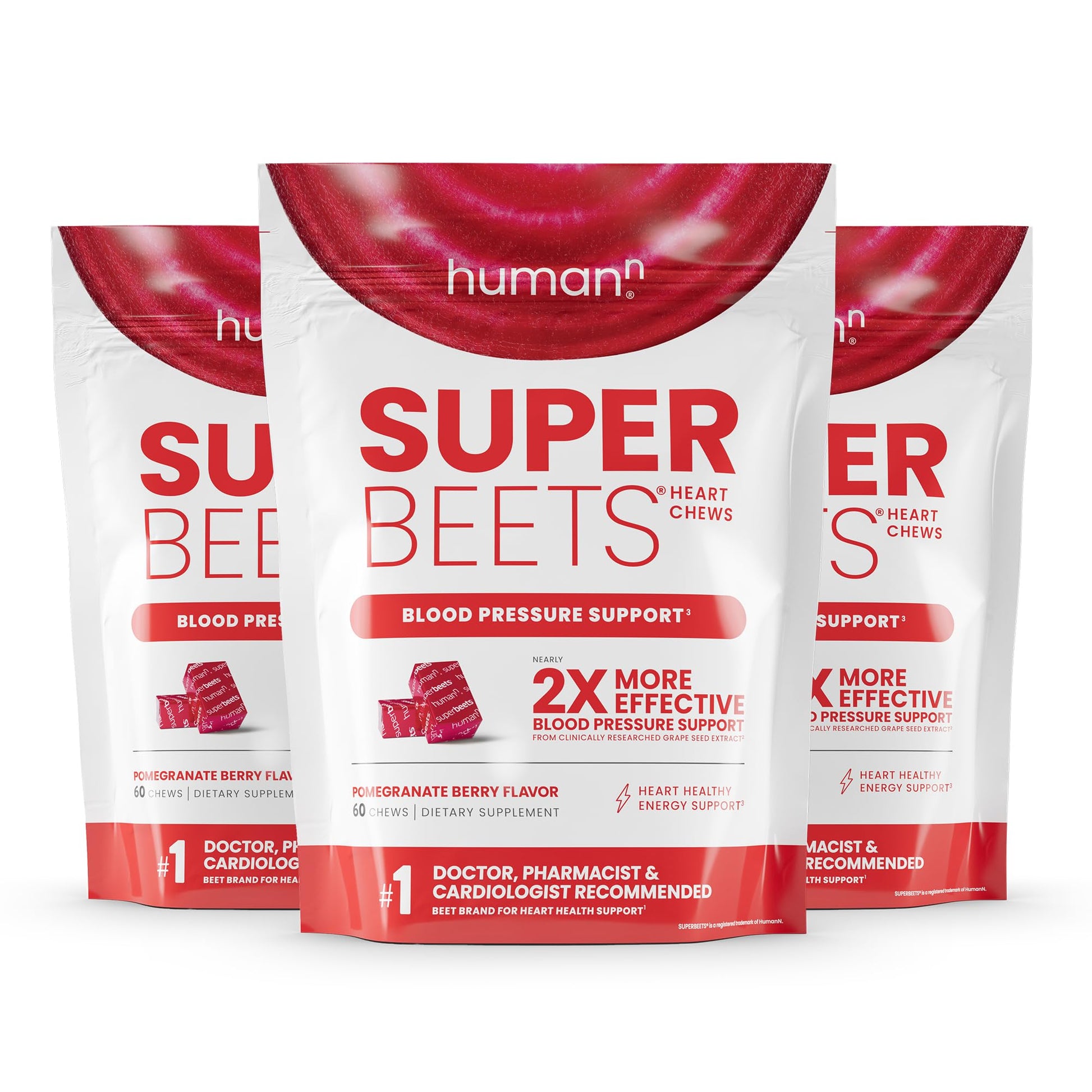 Super Beets blood pressure support product packaging on a white background