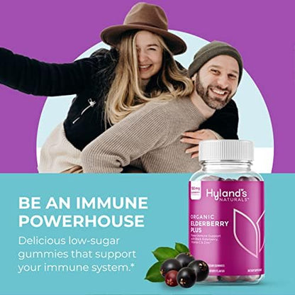 Hyland’s Organic Elderberry Plus Gummies — with Zinc & Vitamin C, 60 Count