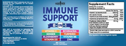 New Age 8-in-1 Immune Support Capsules – 5 Pack