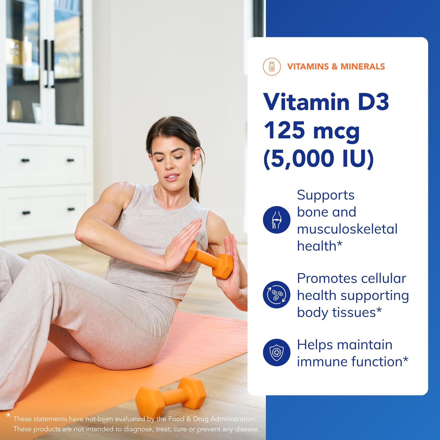 Pure Encapsulations Vitamin D3 5000IU 250 Capsules | Allergen-Free