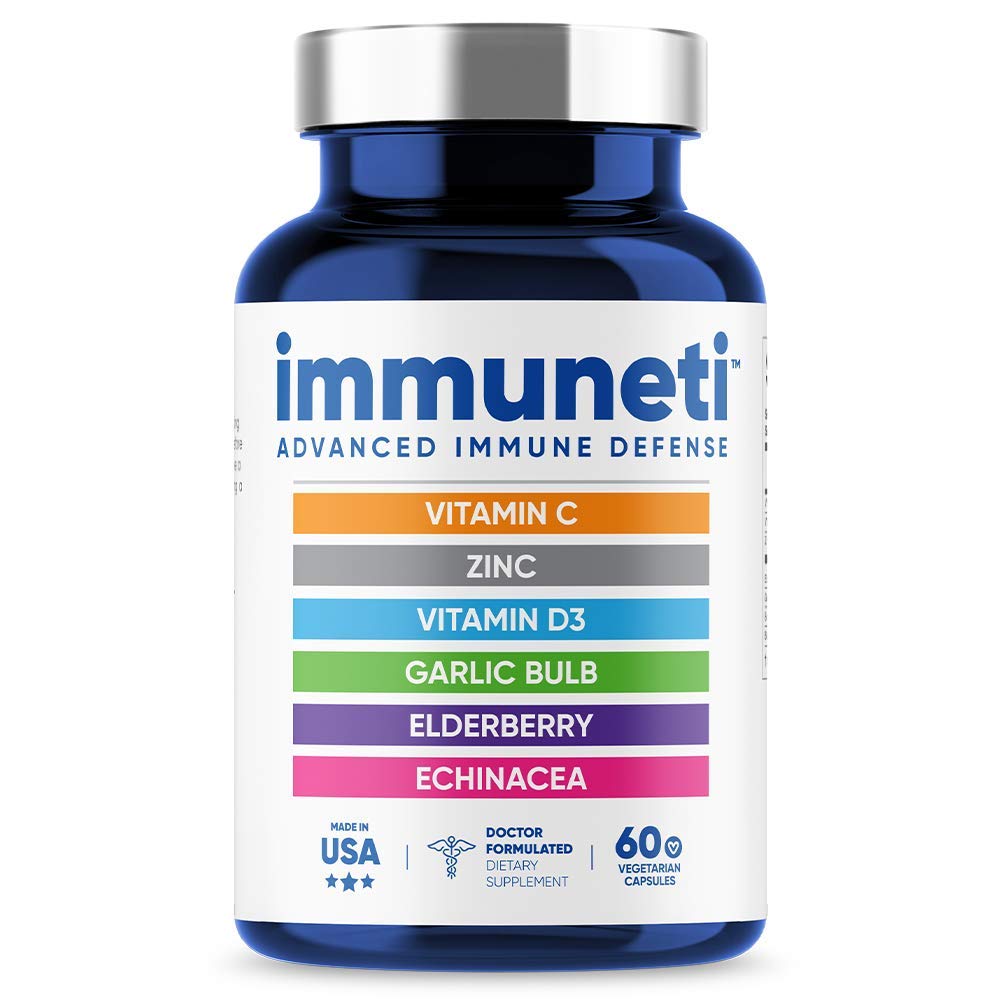 Immuneti 6-in-1 Immune Support — Vitamin C, D3, Zinc, Elderberry
