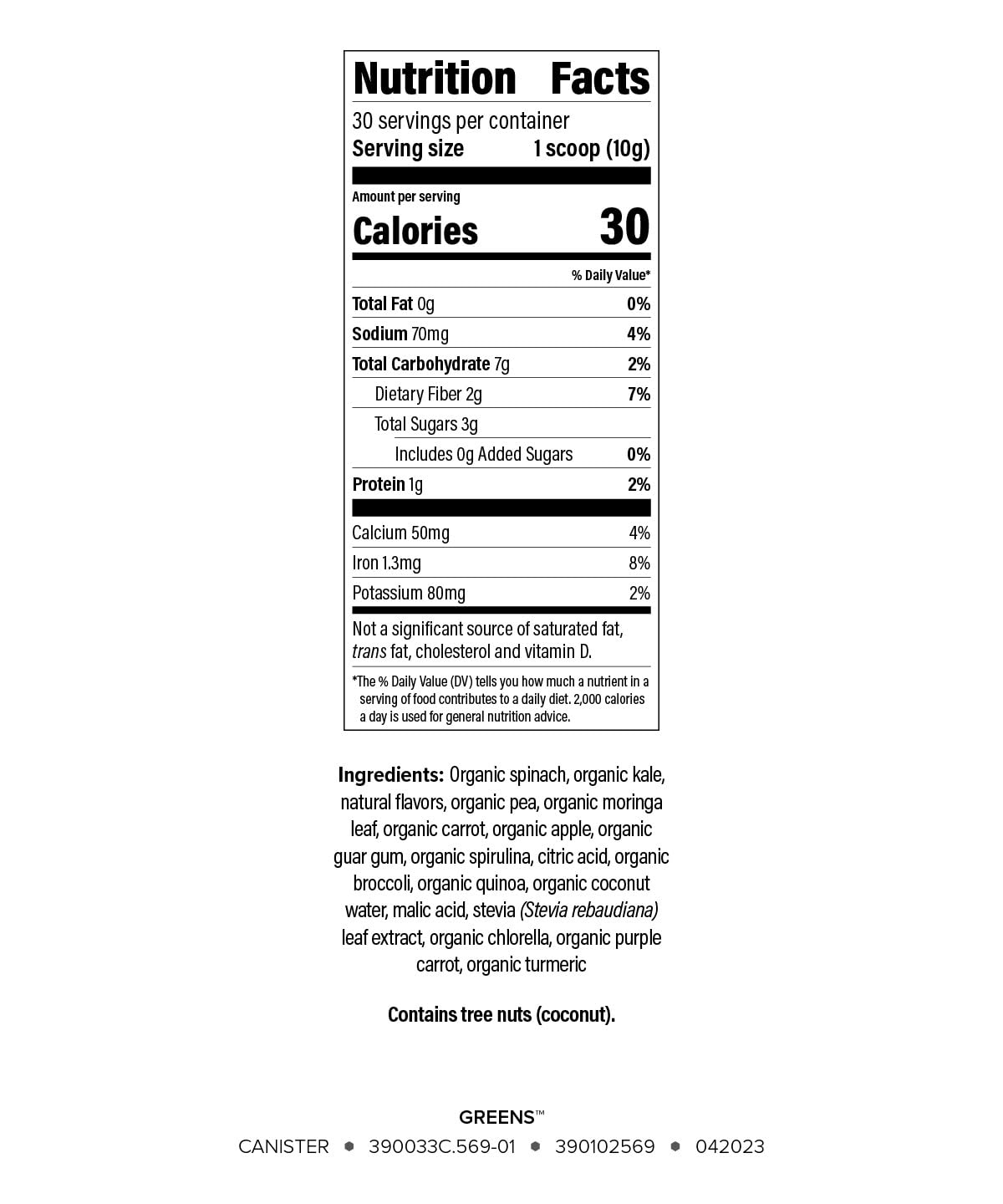 Isagenix Moringa Greens Powder 300g | 30 Servings | Non-GMO