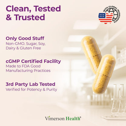 Vimerson Health Saffron Supplement – Turmeric, Cinnamon & Cardamom | 2-Pack