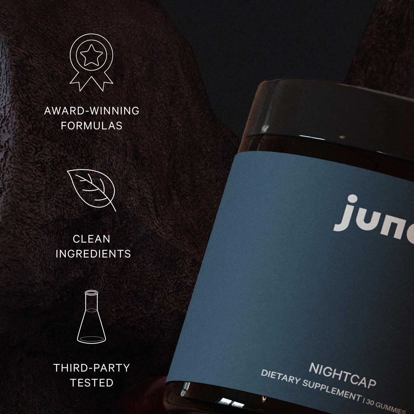 Juna Nightcap Sleep Gummies – Sugar-Free, Low-Dose Melatonin 30 Servings