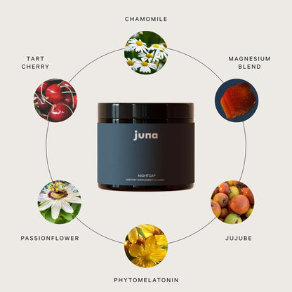 Juna Nightcap Sleep Gummies – Sugar-Free, Low-Dose Melatonin 30 Servings