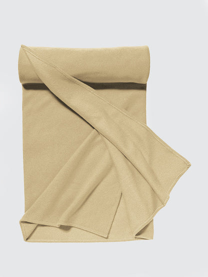 Plaid Fleece Yoga Blanket — Pill-Resistant 220gsm
