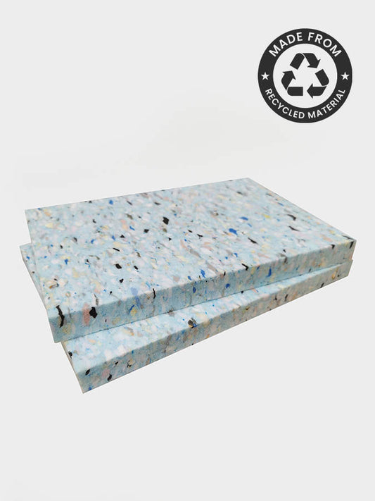 Recycled Chip Foam Half Yoga Blocks — Twin Pack