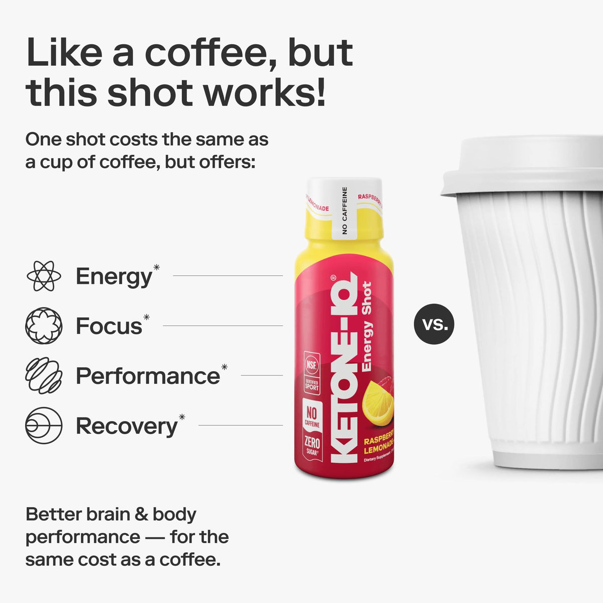 Ketone-IQ Exogenous Ketone Shots – Caffeine-Free | 24-Pack - Calm Era