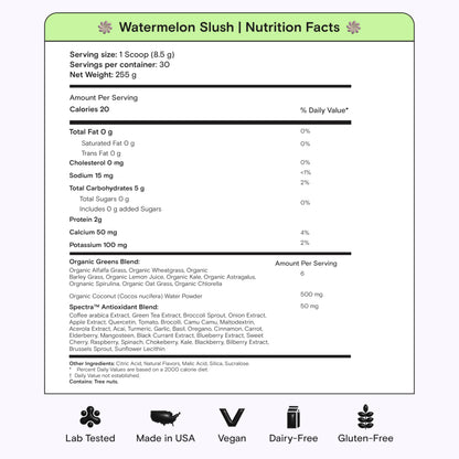 Kiala Nutrition Super Greens – Organic Greens Powder with Spirulina & Chlorella and Spectra Blend (Gluten Free, Vegan)