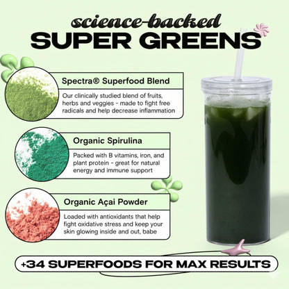 Kiala Nutrition Super Greens – Organic Greens Powder with Spirulina & Chlorella and Spectra Blend (Gluten Free, Vegan)