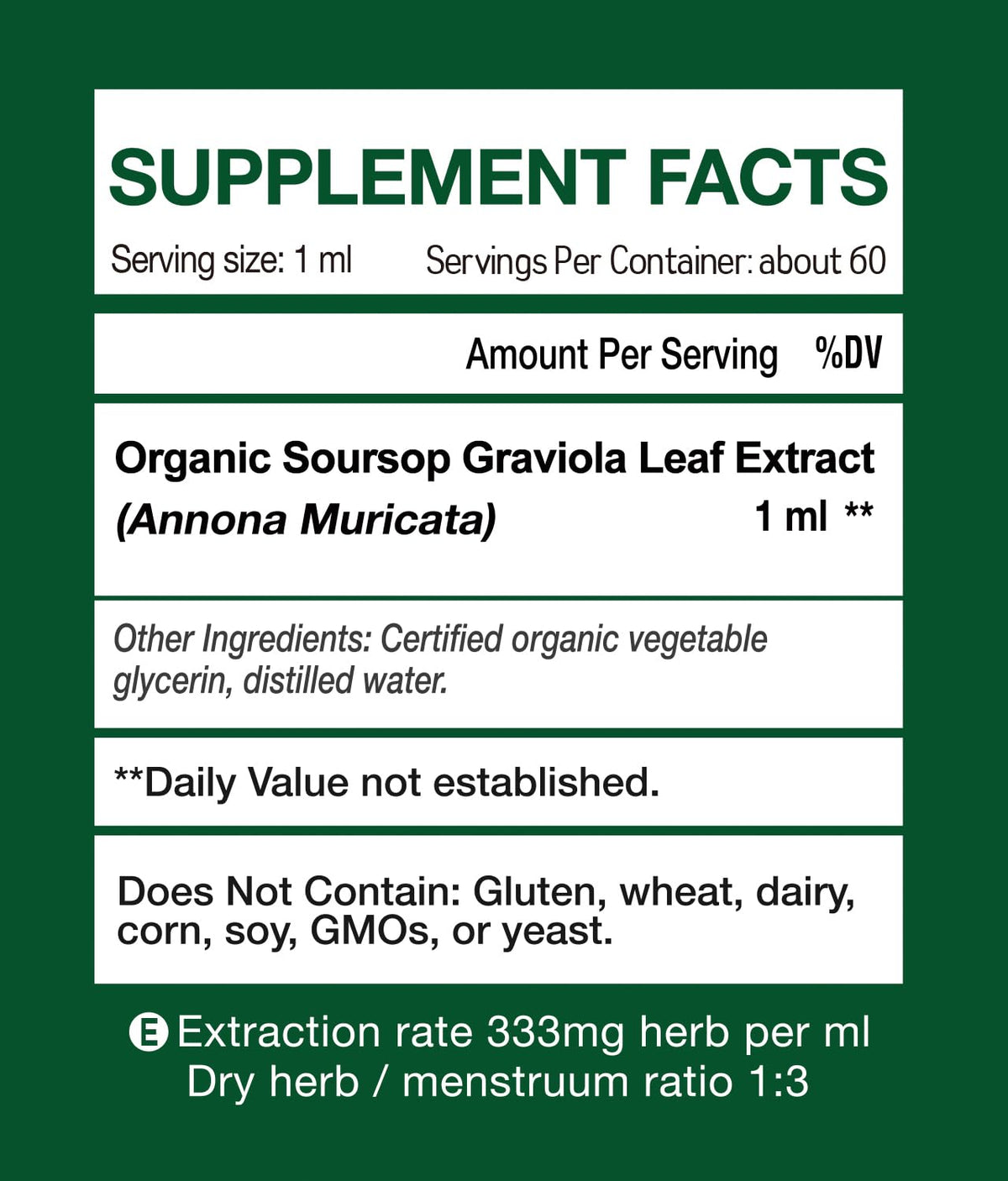 KingHealth Organic Soursop Graviola Leaf Extract Drops — 2oz - Calm Era