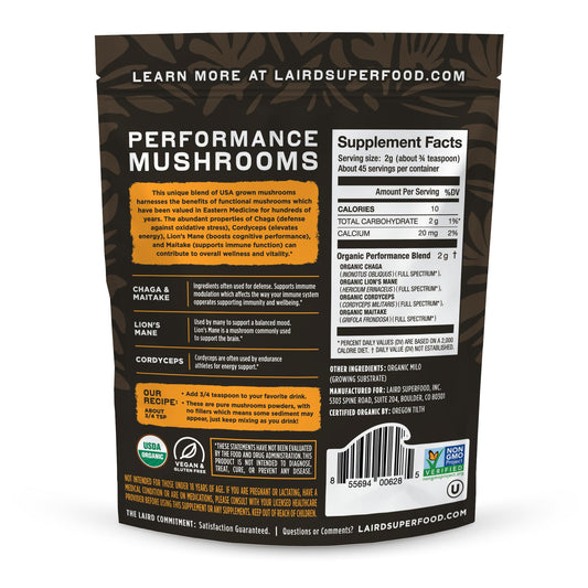 Laird Superfood Organic Performance Mushroom Blend 3.17oz