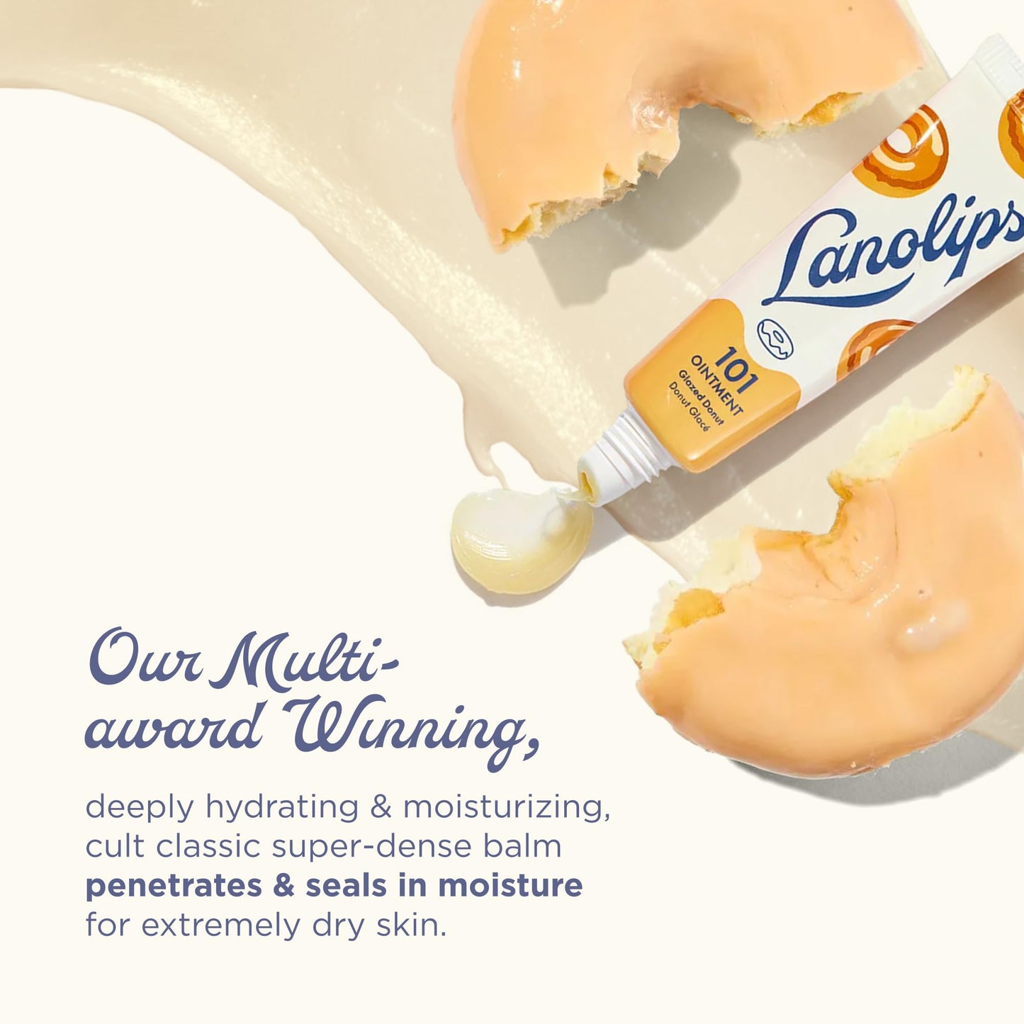 Lanolips 101 Ointment — Glazed Donut, Multipurpose Lip Balm, 0.52oz