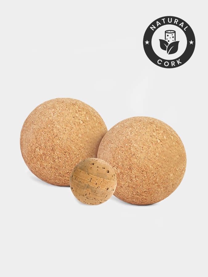 Yoga Studio Cork Massage Ball Set of 3 — 2x4cm, 2cm