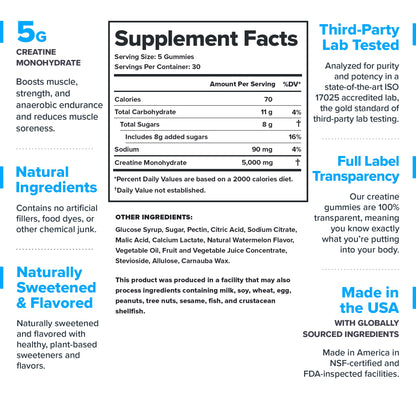 Legion Creatine Monohydrate Gummies – Sour Watermelon | 5g per Serving