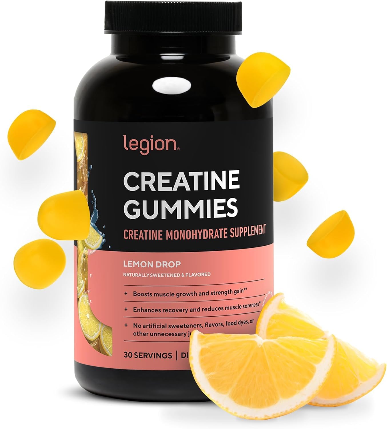 Legion Creatine Monohydrate Gummies – Lemon Drop | 30 Servings