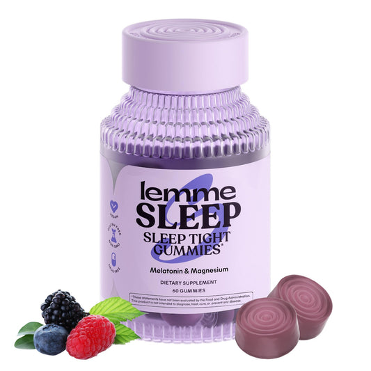 Lemme Sleep Gummies – 5mg Melatonin, Magnesium & L-Theanine Berry 60 Count