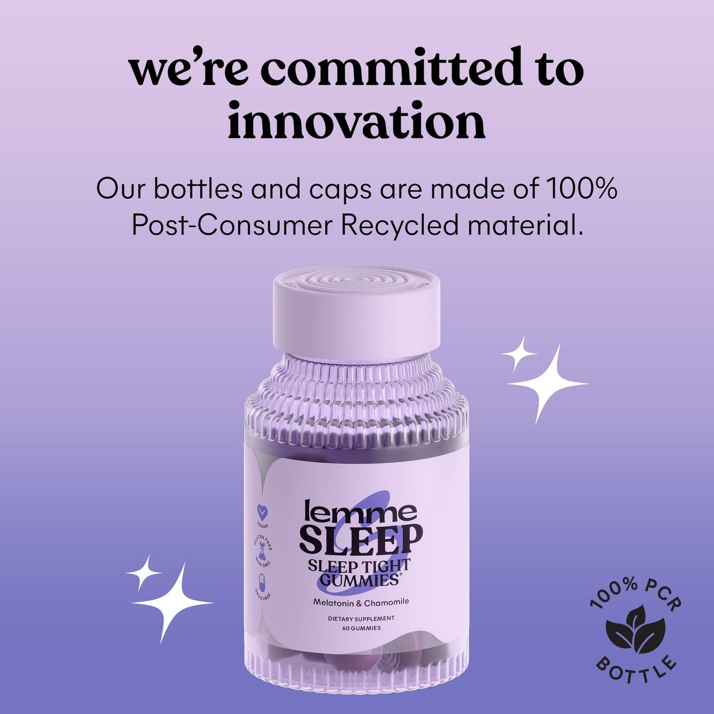 Lemme Sleep Gummies – 5mg Melatonin, Magnesium & L-Theanine Berry 60 Count