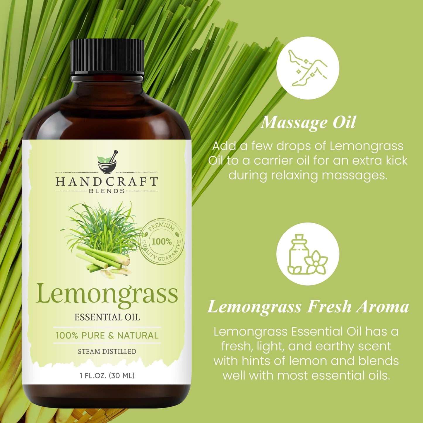 Handcraft Blends Lemongrass Essential Oil 30ml