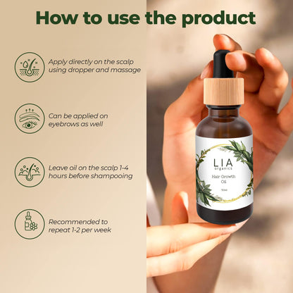 Lia Organics Hair Growth Oil – Organic, Vegan, Cruelty-Free